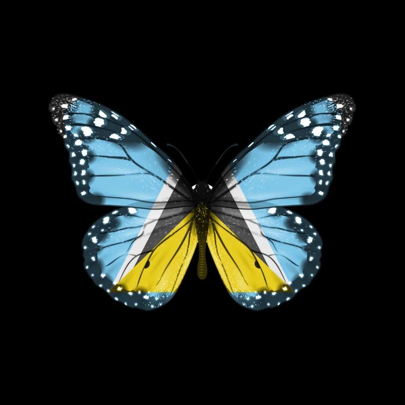 Papillon Drapeau De Ste Lucie