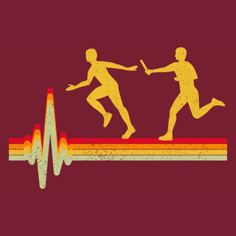 Relay race run athlete track & field heartbeat
