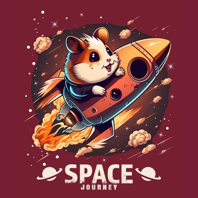 Astronaute Hamster Hamster Lover Design de l’espace