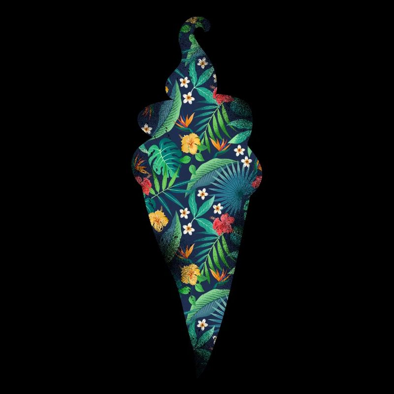 Crème glacée Fleur florale tropicale