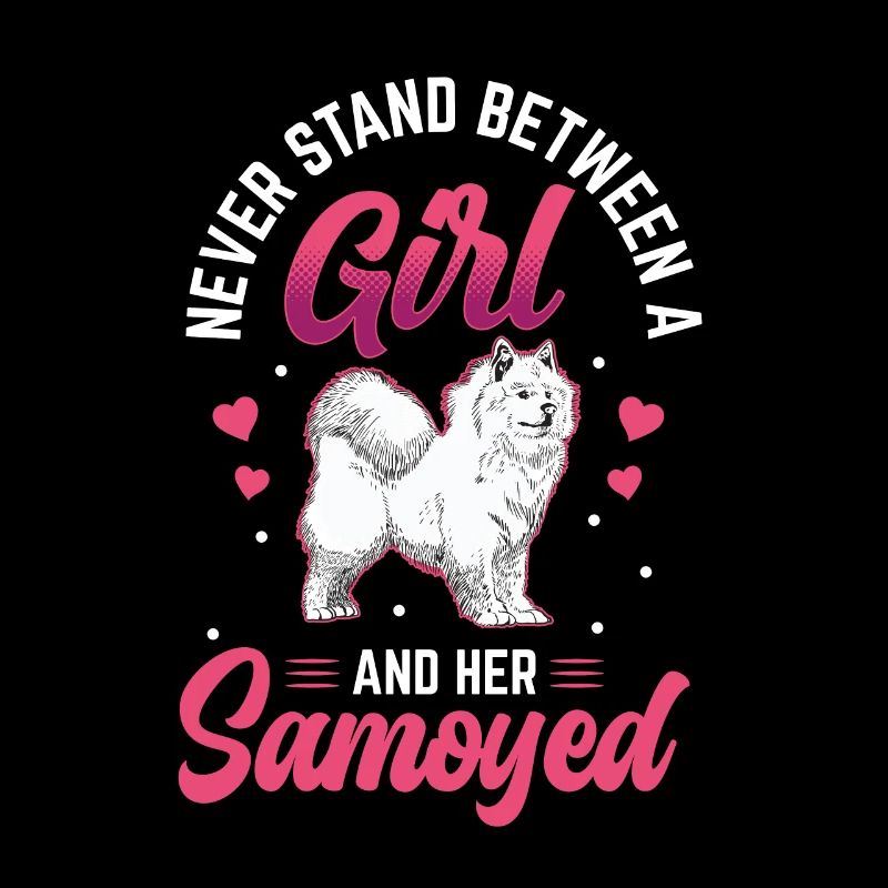 Mädchen und ihr Samojede Samojedenspitz