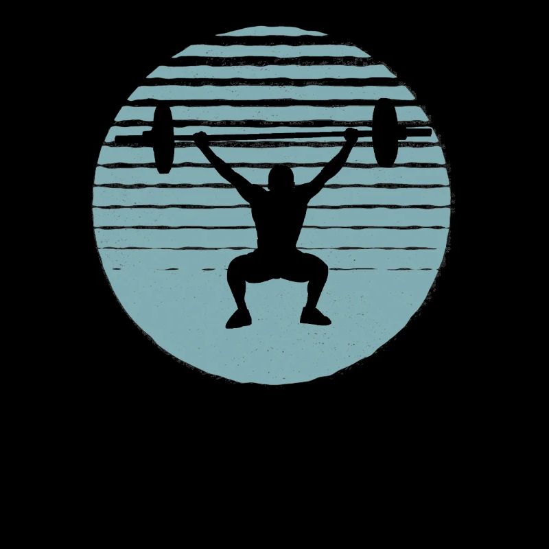 Powerlifting Bodybuilding Geschenk Retro Sunset
