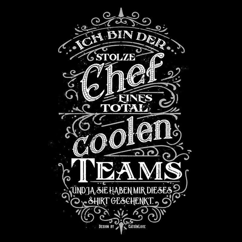 Stolzer Chef eines coolen Teams