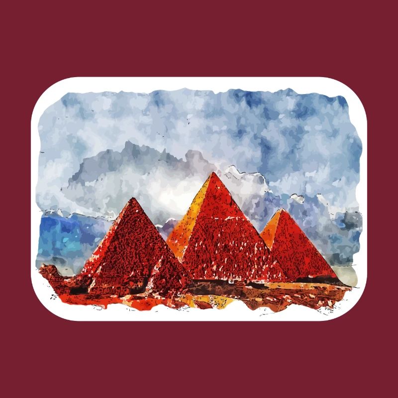 Le Caire Egypte Aquarelle Esquisse Dessinée Illustration