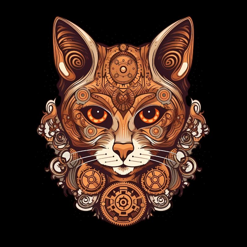 Steampunk Cat Cat Head