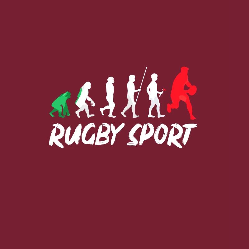 Rugby Sport Evolution Geschichte Geschenk Design