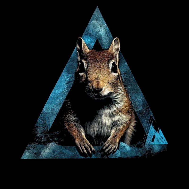 Eichhörnchen Polygon Geoetrisch Geschenk Tier