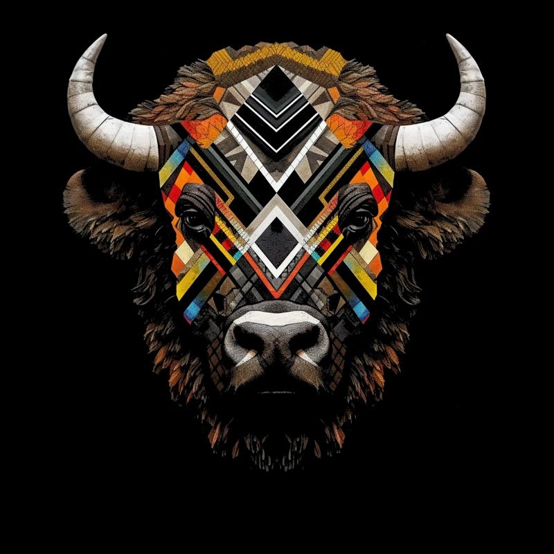Bison Bunt Tiere Geschenkidee Weihnachtsgeschenk