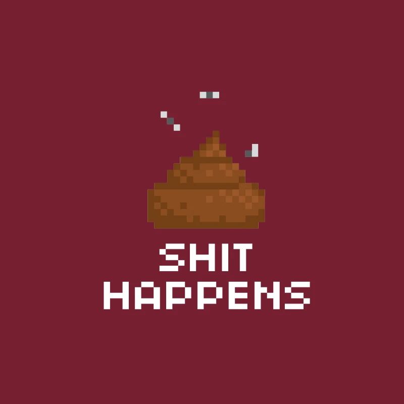 Shit Happens Nerd T-Shirt 8 bit geek shit tee