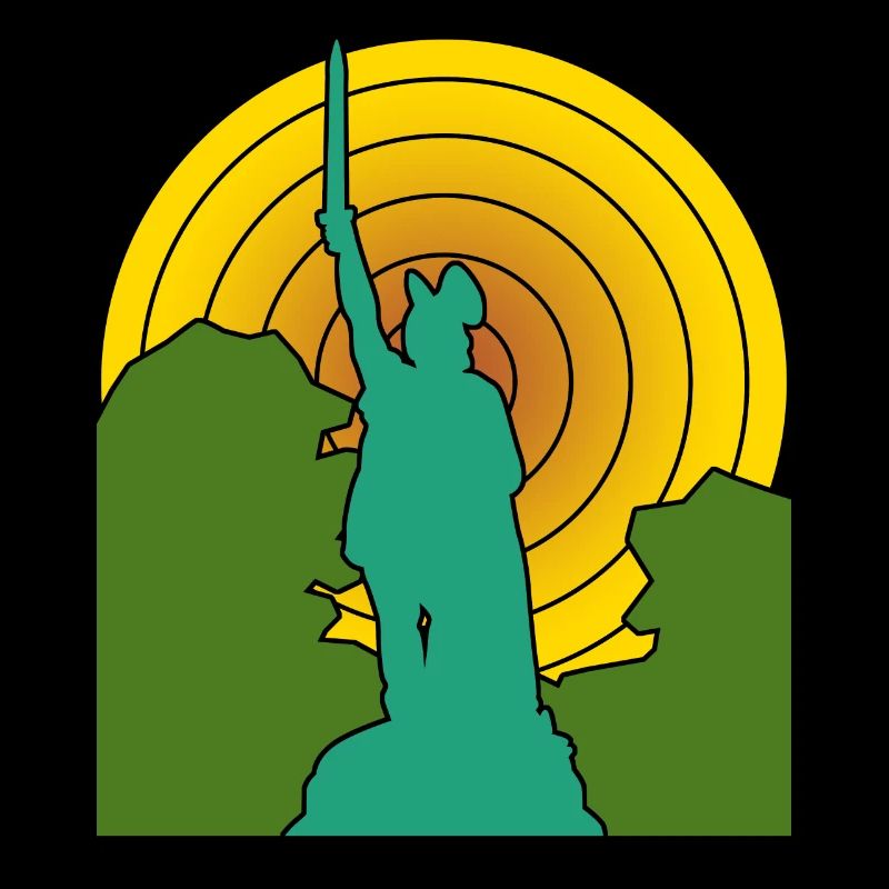 Hermannsdenkmal rétro Detmold