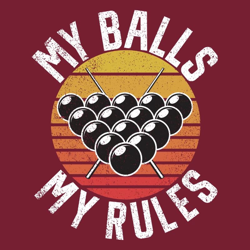 Billard drôle de dicton et conception de billard pour hommes