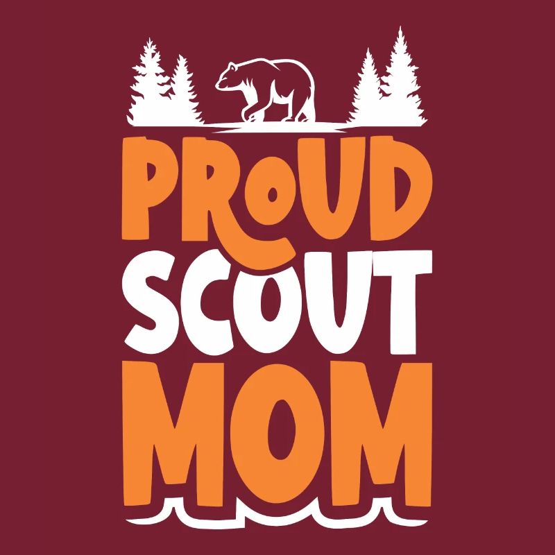Stolze Scout Mom Scouting Camp Mutter