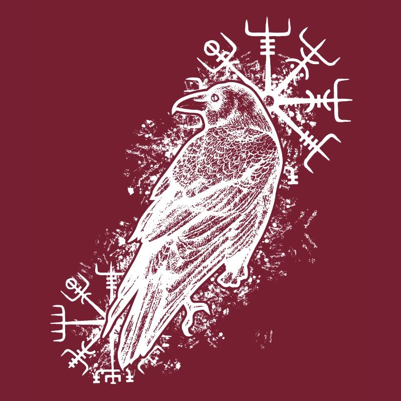 Raben Valhalla Wikinger Vegvisir
