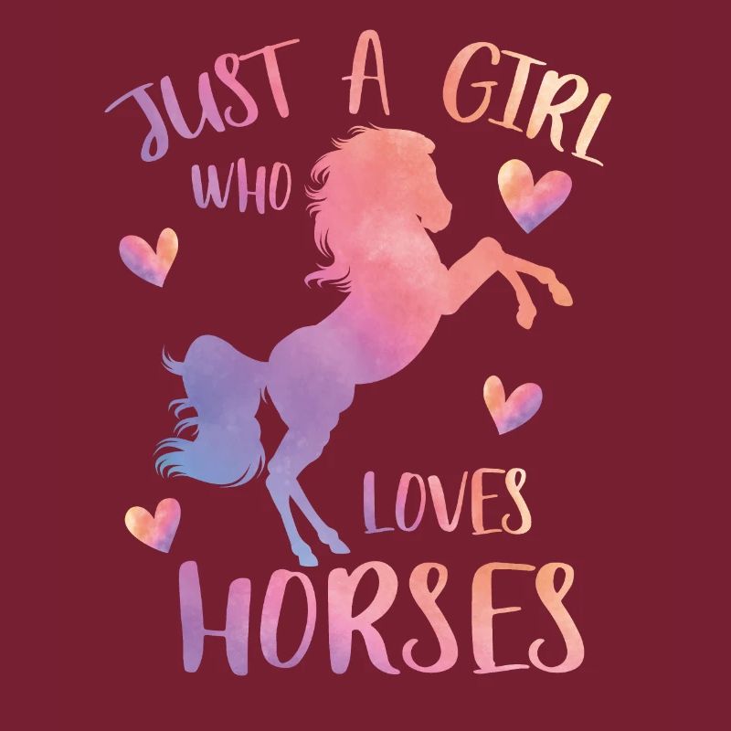 Nur ein Mädchen, das Pferde liebt