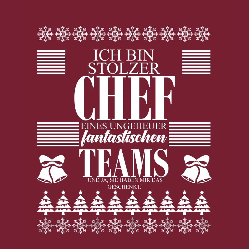 Stolzer Chef Ugly Christmas Team Geschenk