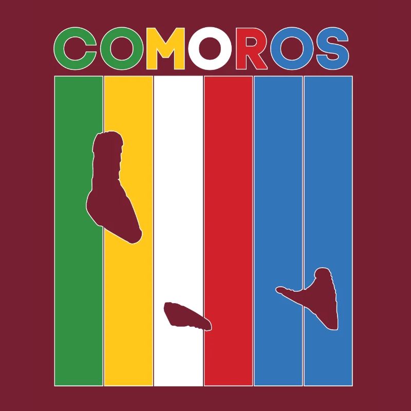 Drapeau et frontière du pays des Comores