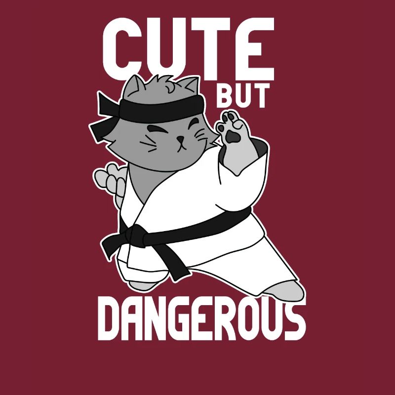 cute but dangerous Karate Katze süßes Geschenk