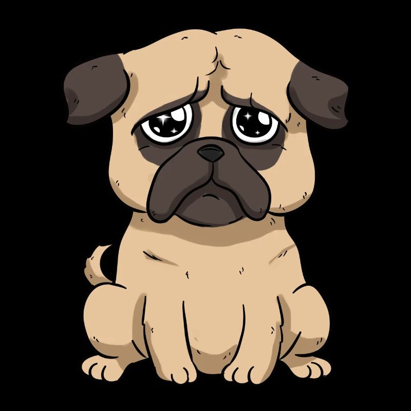 Sad pug