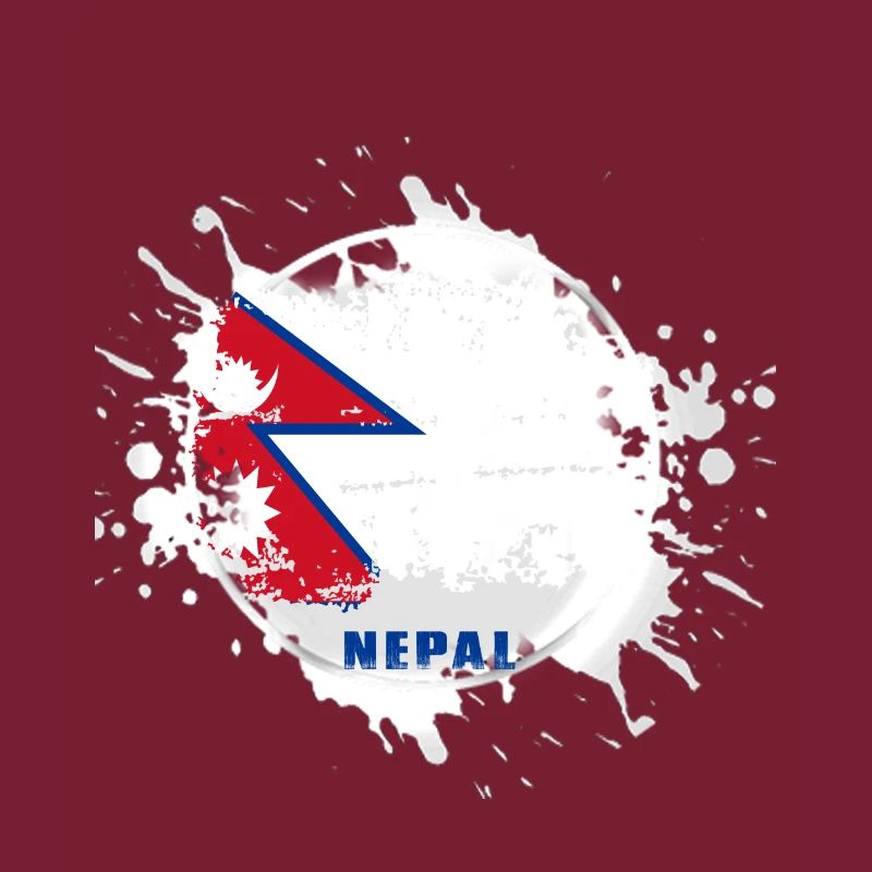 nepal Flagge mit Klecks
