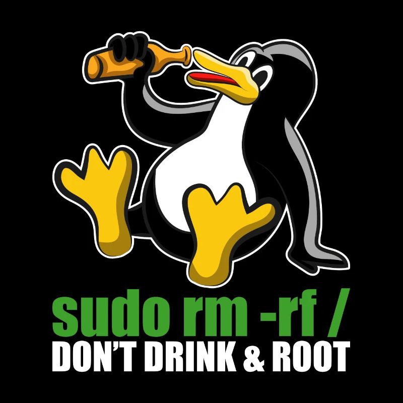 Sudo Rm Root Linux Tux Unix Insider Programmierer