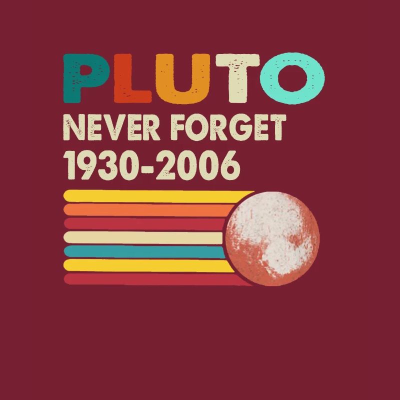 Never Forget Pluto Retro Style Funny Space Science