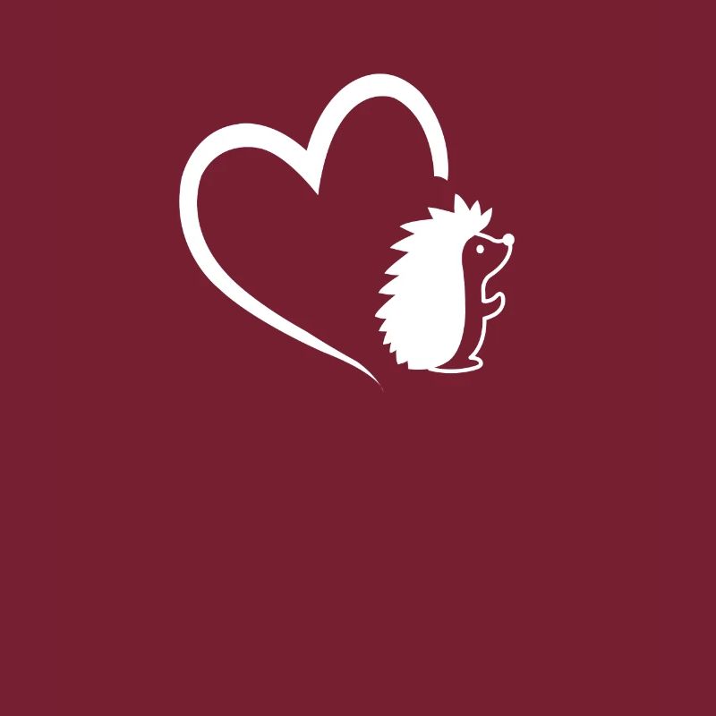 Hérisson avec un amour de hérisson de conception de coeur