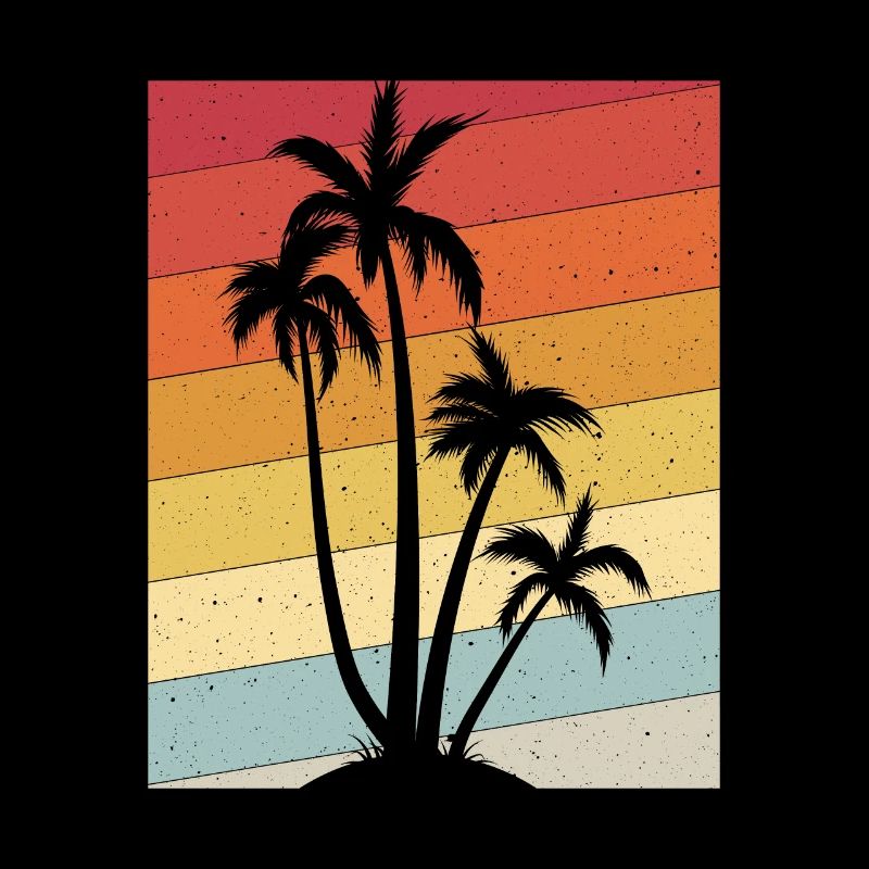 Palm trees Summer Retro Vintage