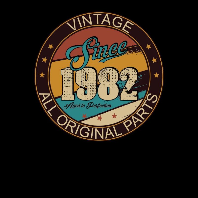 Millésime vintage 1982 rétro