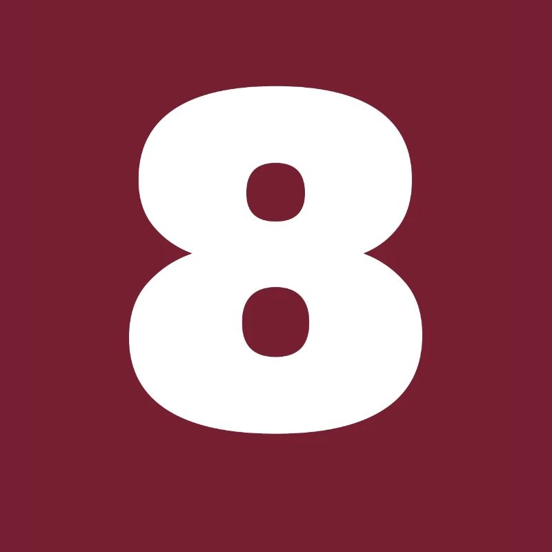 Nummer 8 Großbuchstaben Monogramm