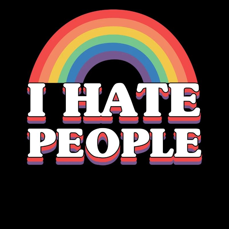 I Hat People Rainbow I Hate People Hate valentine
