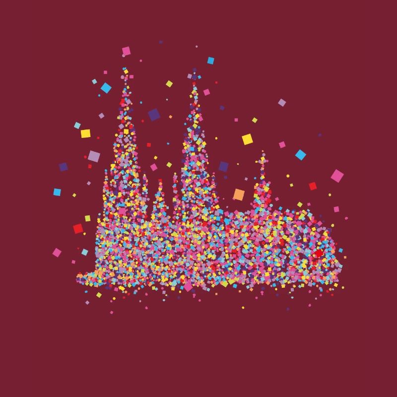 Cathédrale de Cologne Carnaval Confettis Carnaval Cadeau
