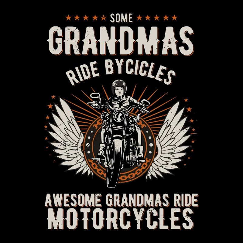 Biker-Oma Morradfahrer - Motorrad