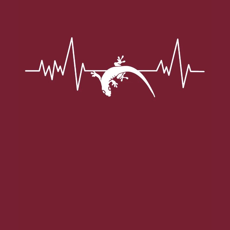 Heartbeat Lizard Pulse Animals ECG Gift Man