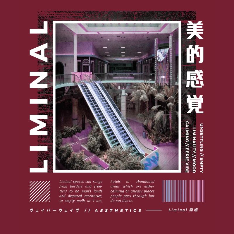 Liminal Spaces Retro 80s & 90s Aesthetic Vaporwave
