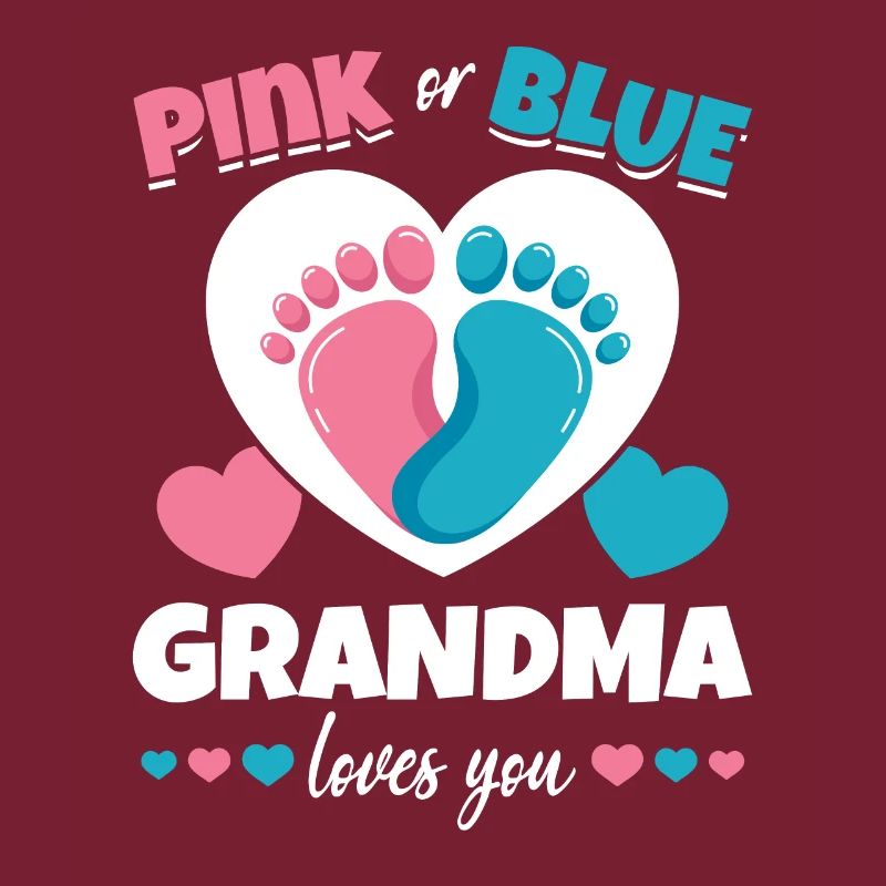 Rosafarbene oder blaue Oma Loves You