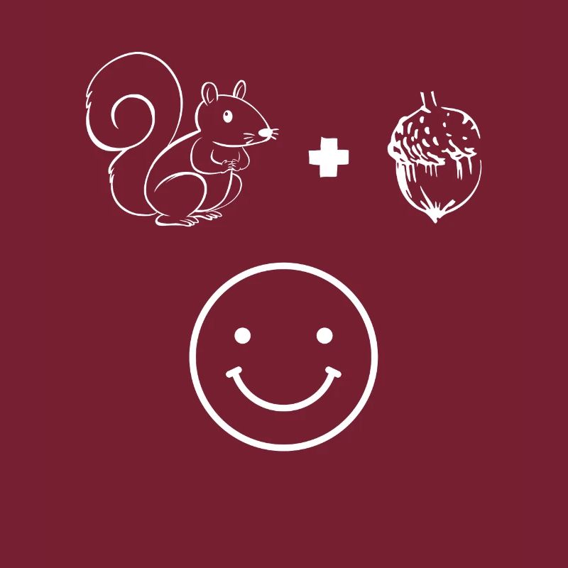 Lustiges Eichhörnchen + Eichhörnchen = Glückliches