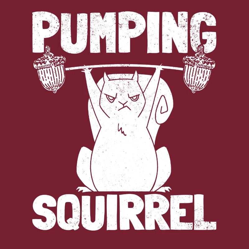 Pumpendes Eichhörnchen Powerlifting Eichhörnchen