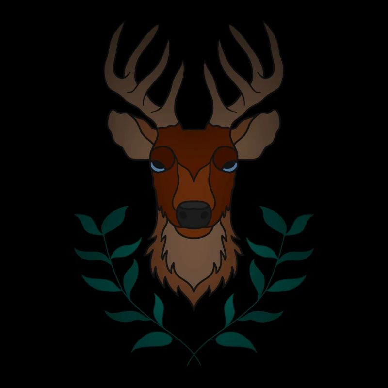 Rothirsch Geweih mit Hirschgeweih