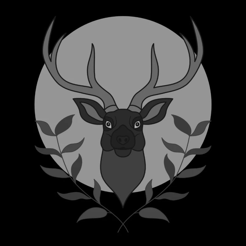 Rothirsch Geweih mit Hirschgeweih