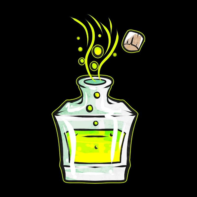 Flacon avec potion magique verte Halloween