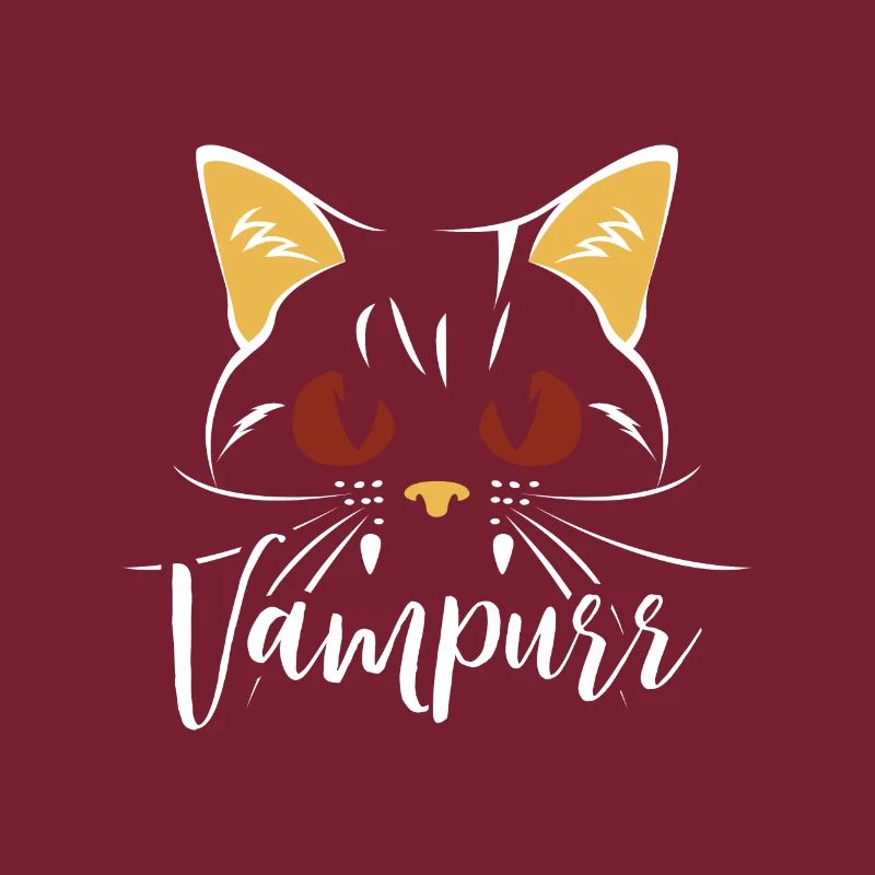 Vampurr Vampir Süßes Oder Saures Katze Halloween