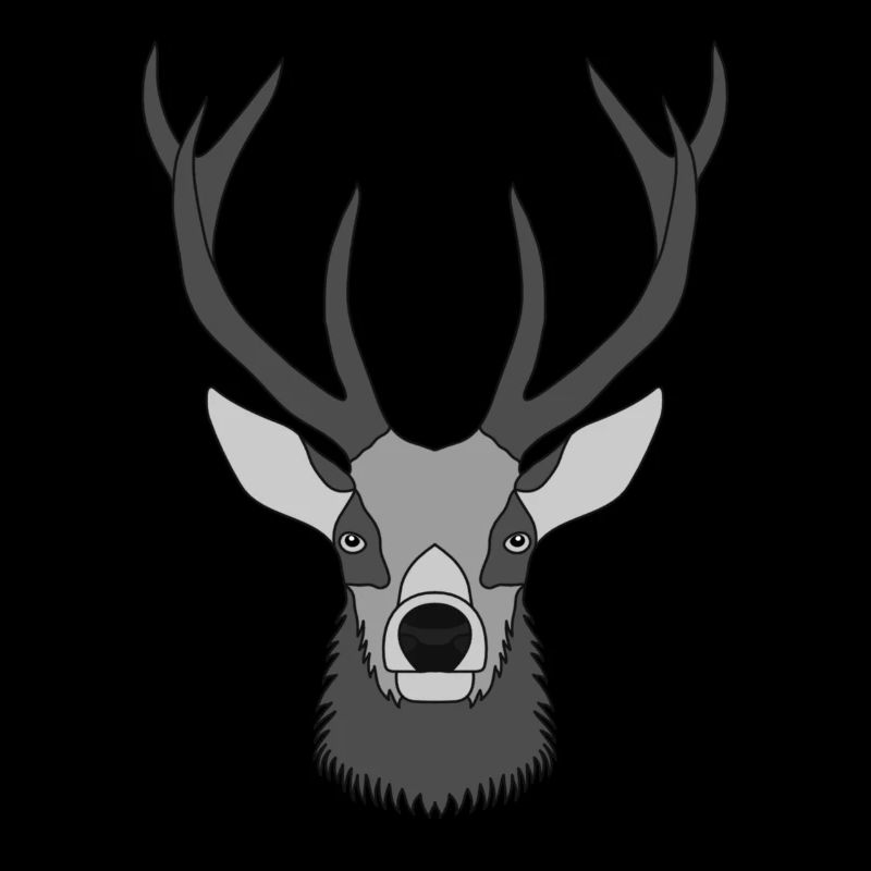 Rothirsch Geweih mit Hirschgeweih