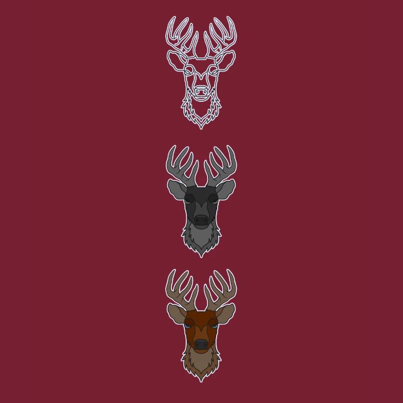 Rothirsch Geweih mit Hirschgeweih