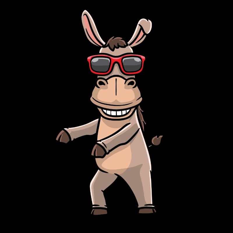 Donkey dances with sunglasses Dance dancer