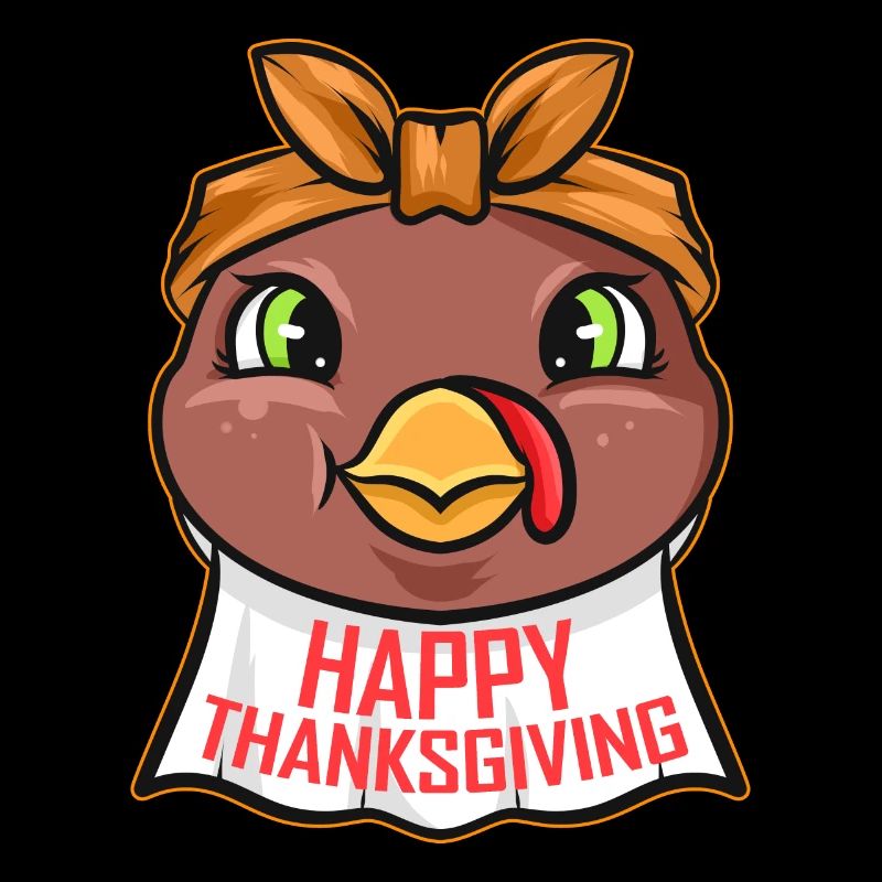 Dinde avec bave de serviette Bib Joyeux Thanksgiving