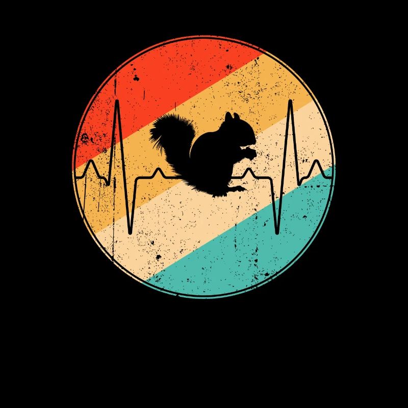 Eichhörnchen Retro Herzschlag