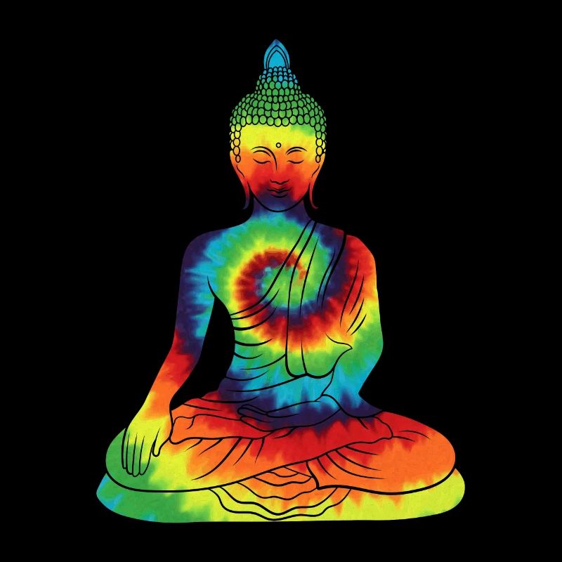 Vintage Tie Dye Buddha pour le bouddisme Beliver