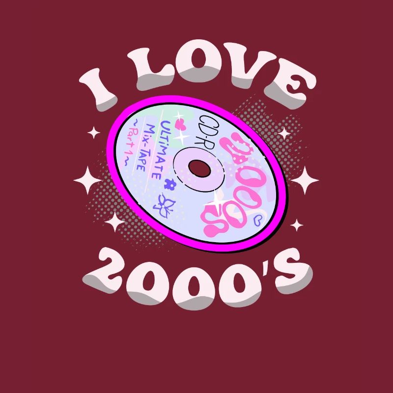 I Love 2000s Decade 2000 Era Millenium Vintage