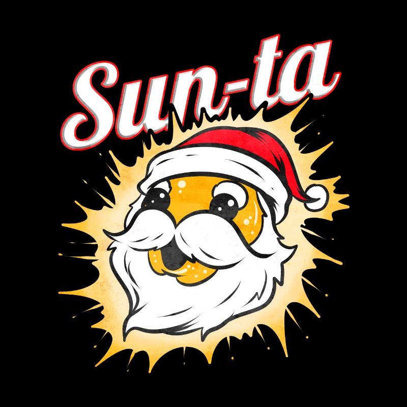 Sun-ta Sun Dressed As Santa For Christmas