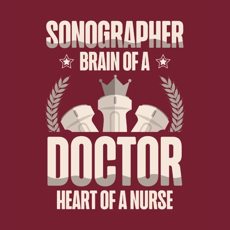 Sonographer Gehirn Eines Arztes Herz Einer